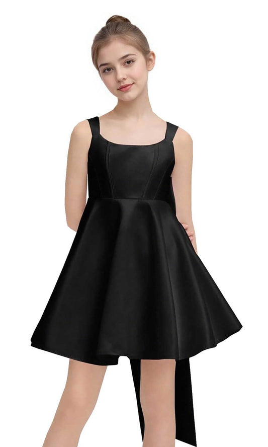 A-line Spaghetti Strap Pleated Satin Short Homecoming Dresses for Women 2025 Prom Cocktail Party Dress with Bow