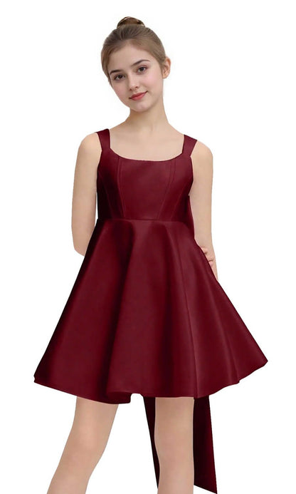 A-line Spaghetti Strap Pleated Satin Short Homecoming Dresses for Women 2025 Prom Cocktail Party Dress with Bow