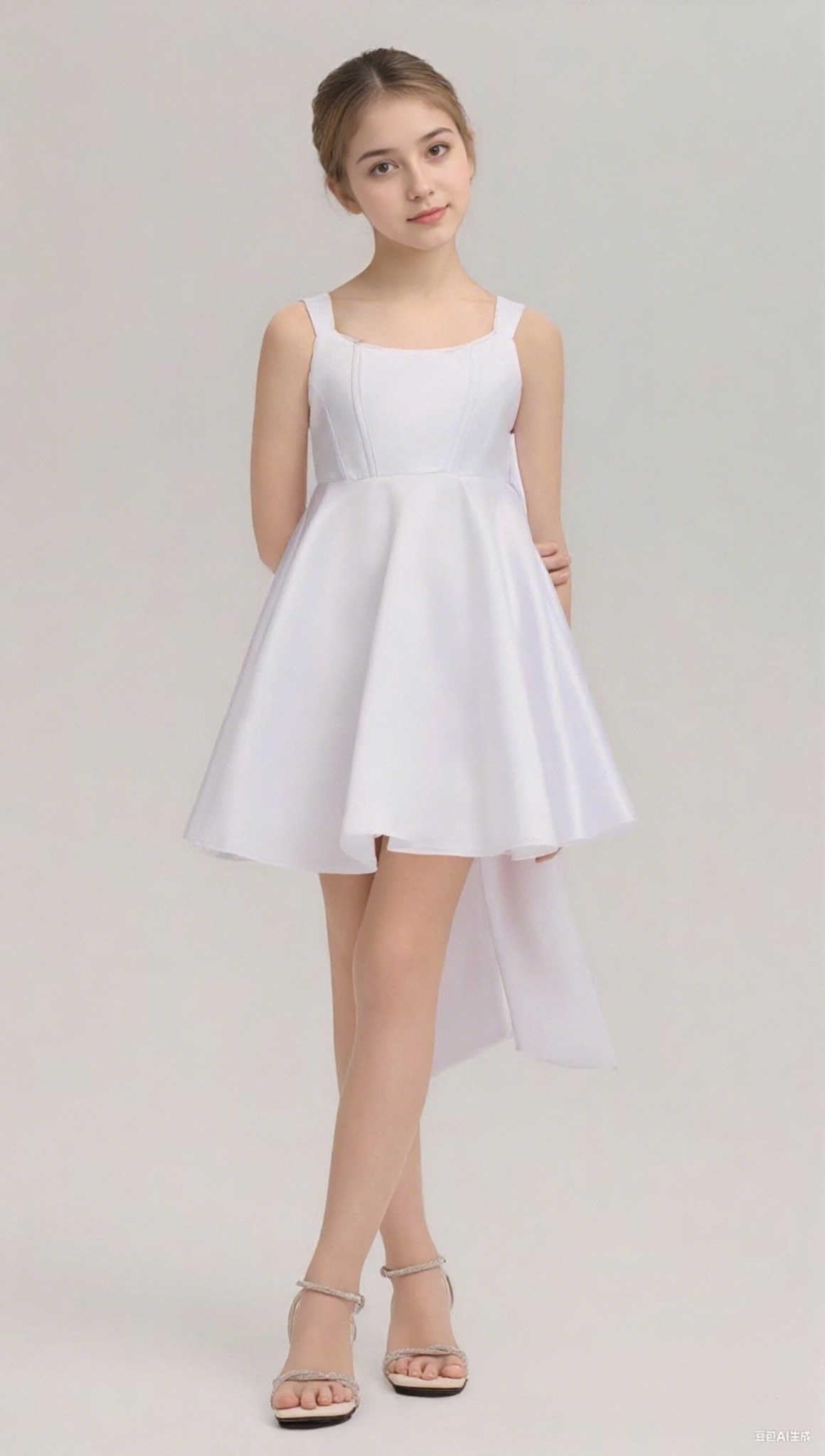 A-line Spaghetti Strap Pleated Satin Short Homecoming Dresses for Women 2025 Prom Cocktail Party Dress with Bow